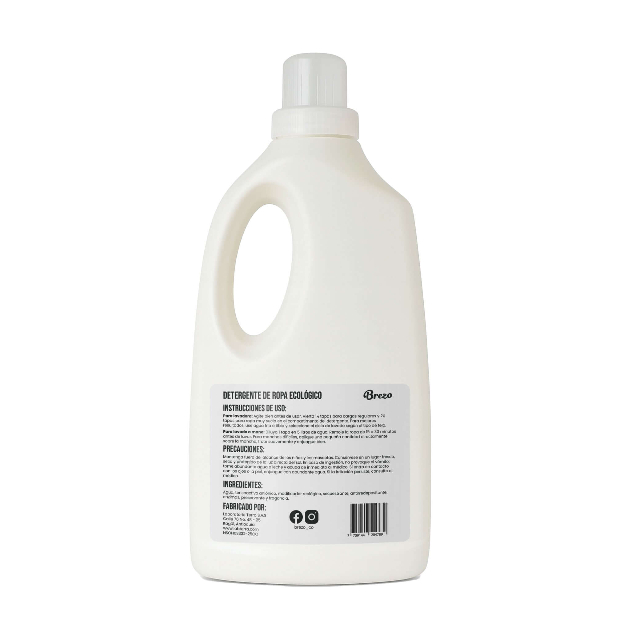 Detergente Ecológico Frescura Vital Brezo - Ingredientes y modo de uso