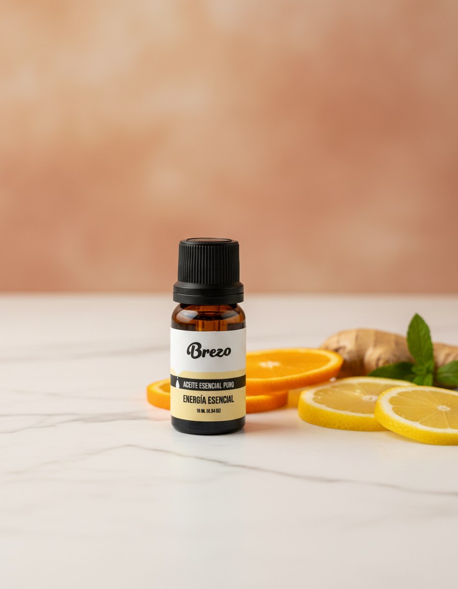 Aceite Esencial Energía Esencial Brezo 10ml - lifestyle sobre superficie elegante