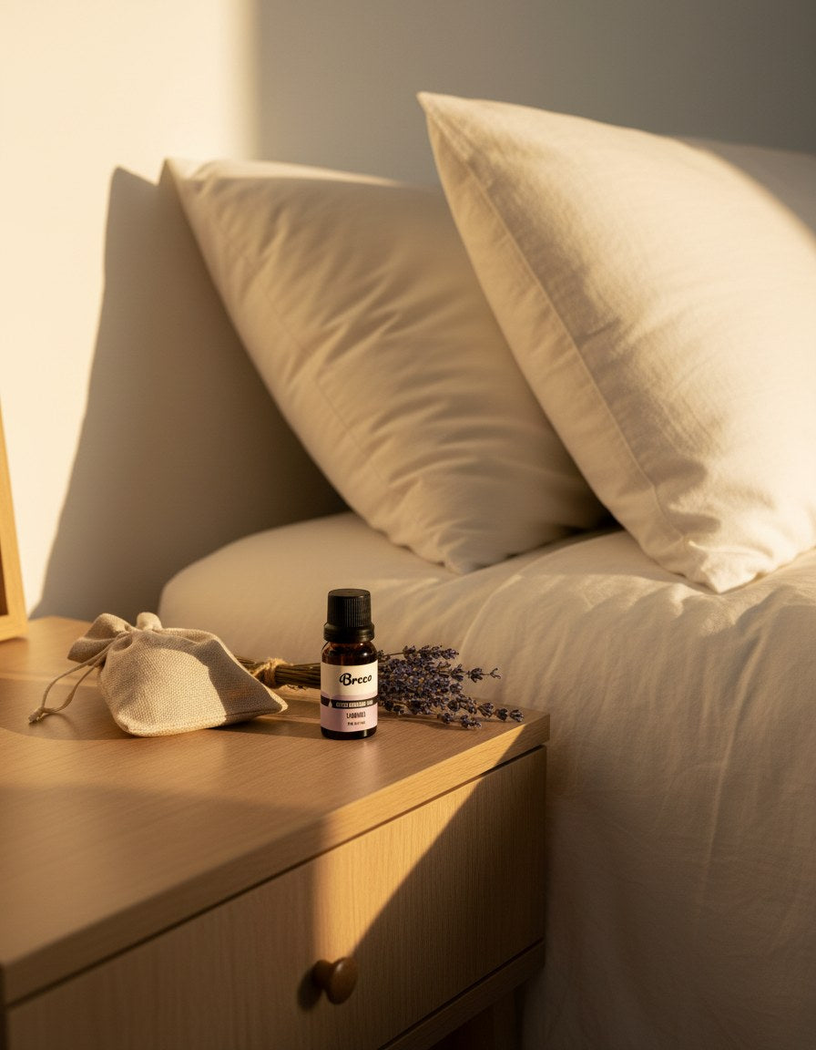 Aceite Esencial Lavanda Pura Brezo 10ml - mesita de noche dormitorio