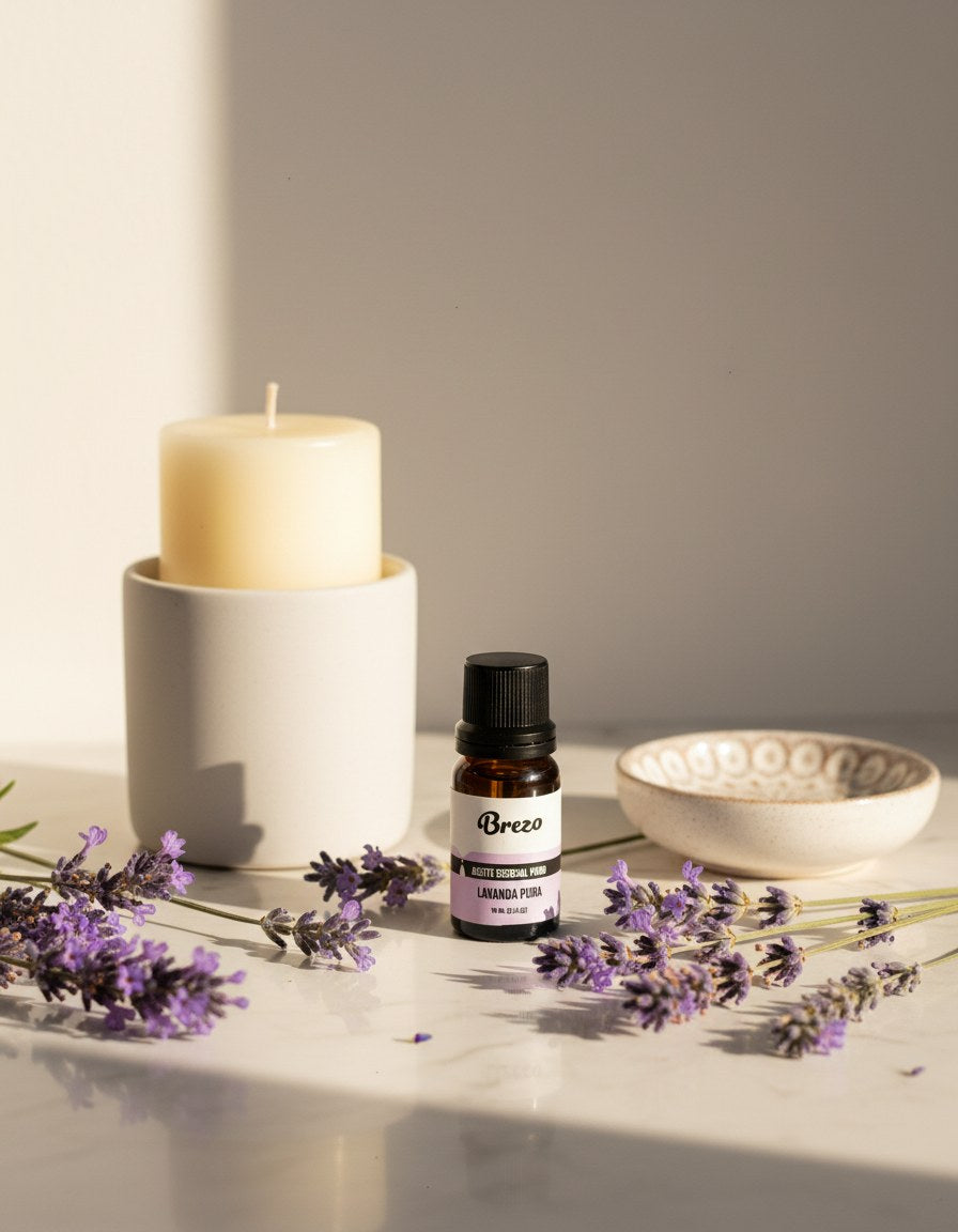 Aceite Esencial Lavanda Pura Brezo 10ml - tocador decorativo editorial