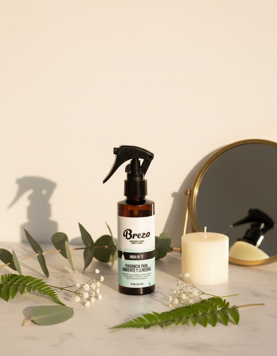 Fragancia Brisa de Té Brezo - tocador decorativo editorial