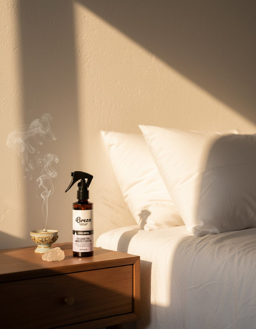 Fragancia Esencia Mística Brezo - mesita de noche dormitorio