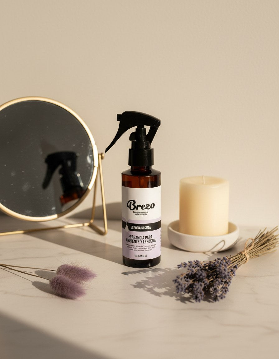 Fragancia Esencia Mística Brezo - tocador decorativo editorial