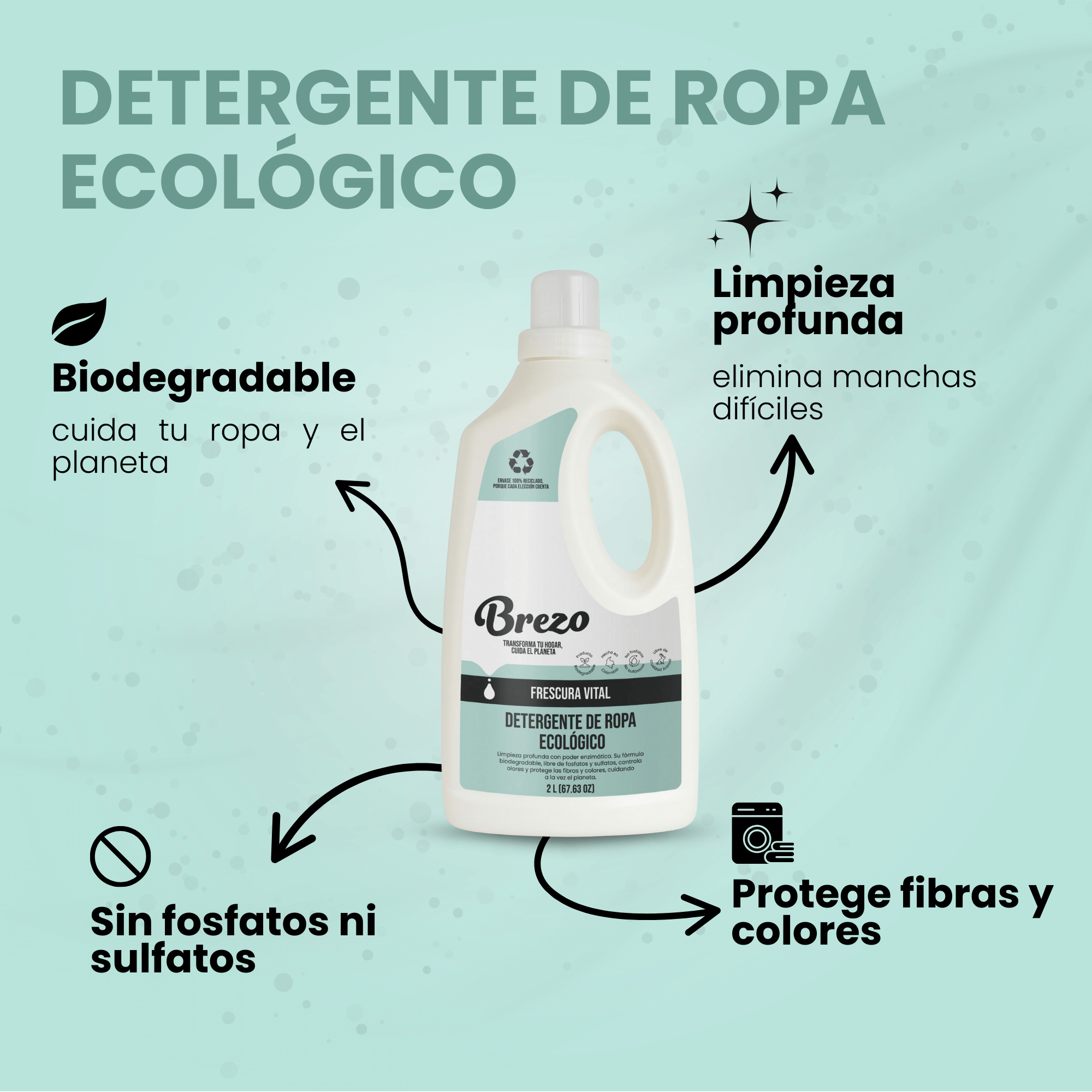 Detergente Ecológico Frescura Vital Brezo - Textura y consistencia del producto